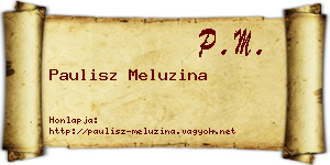 Paulisz Meluzina névjegykártya